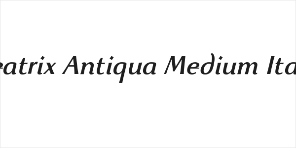 Beatrix Antiqua Medium Italic Logo