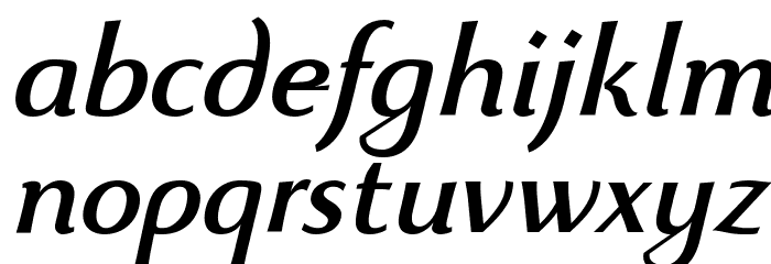 Beatrix Antiqua Medium Italic Font LOWERCASE