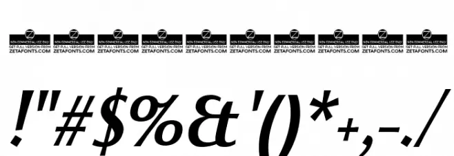 Beatrix Antiqua SemiBold Italic Font OTHER CHARS