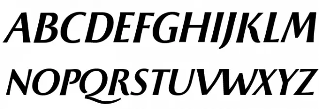 Beatrix Antiqua SemiBold Italic خط أحرف كبيرة