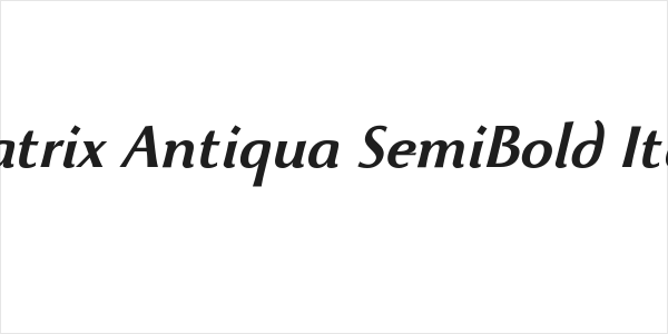 Beatrix Antiqua SemiBold Italic Logo