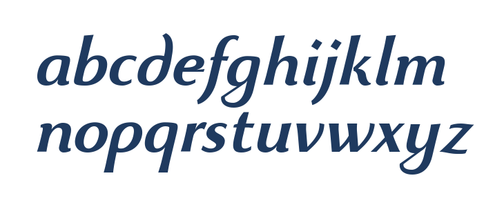 Beatrix Antiqua SemiBold Italic Lowercase