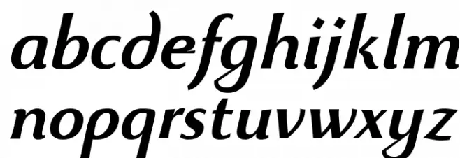Beatrix Antiqua SemiBold Italic Caratteri MINUSCOLO