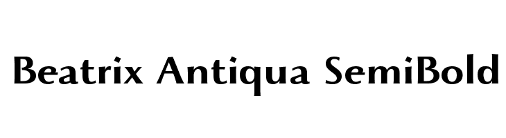 Beatrix Antiqua SemiBold  フリーフォントのダウンロード