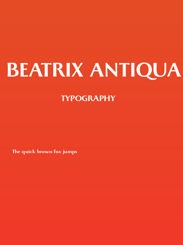 Beatrix Antiqua SemiBold Poster