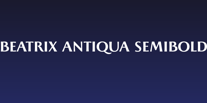 Beatrix Antiqua SemiBold Social Header