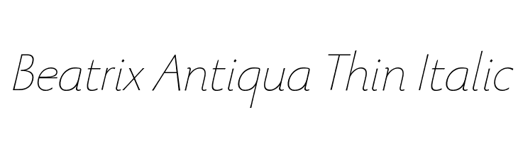 Beatrix Antiqua Thin Italic  les polices de caractères gratuit tlcharger