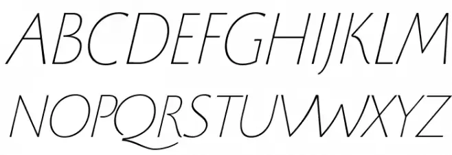 Beatrix Antiqua Thin Italic Polices MAJUSCULES