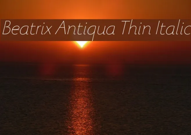 Beatrix Antiqua Thin Italic Example 1