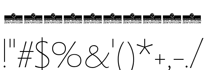 Beatrix Antiqua Thin Font OTHER CHARS