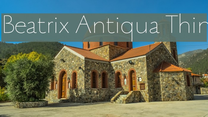 Beatrix Antiqua Thin Font examples