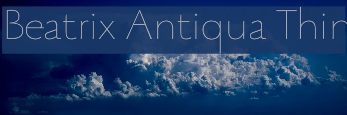 Beatrix Antiqua Thin Font examples