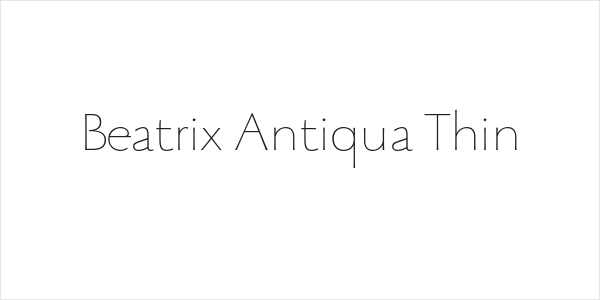 Beatrix Antiqua Thin Logo