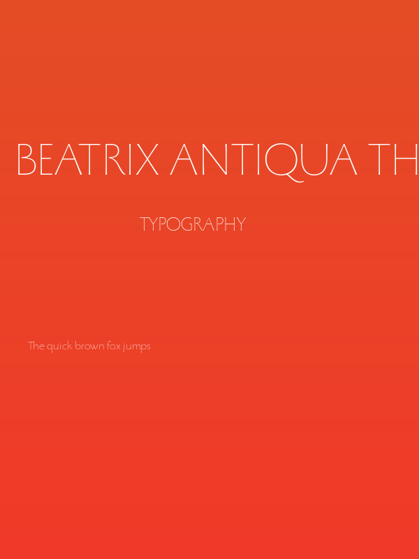 Beatrix Antiqua Thin Poster
