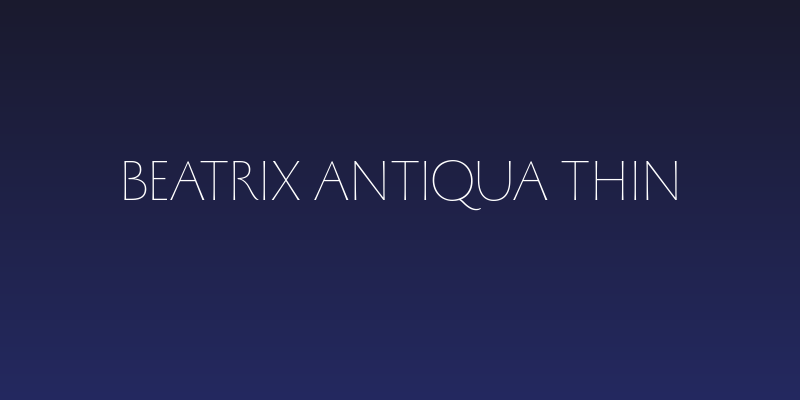 Beatrix Antiqua Thin Social Header