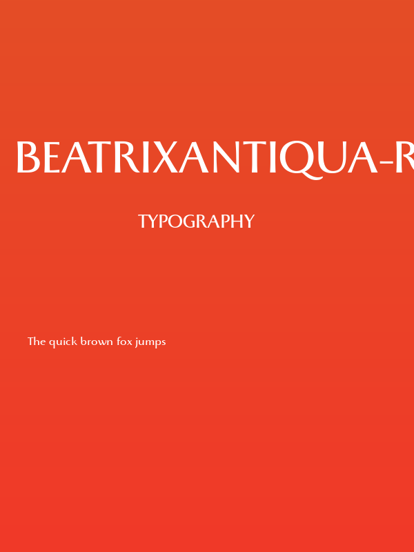 BeatrixAntiqua-Regular Poster
