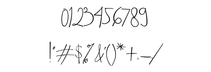 BeatrixSignature Font OTHER CHARS