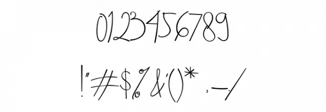 BeatrixSignature Font OTHER CHARS