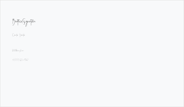 BeatrixSignature Business Card