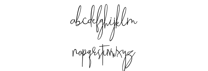 BeatrixSignature Font LOWERCASE