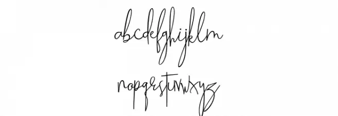 BeatrixSignature Font LOWERCASE
