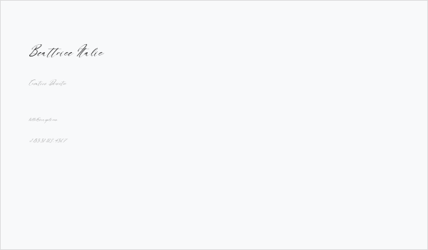 Beattrice Italic Business Card