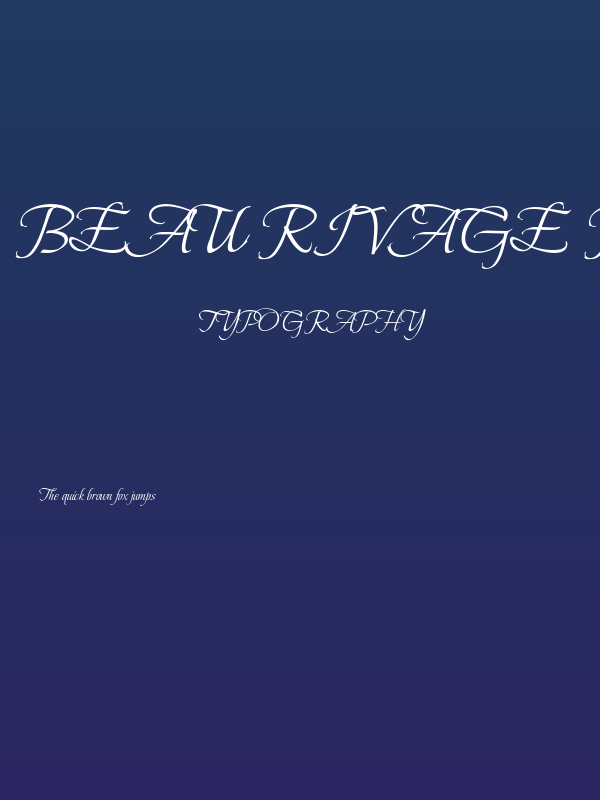 Beau Rivage Regular Poster