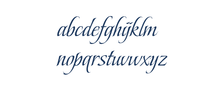 Beau Rivage Regular Lowercase