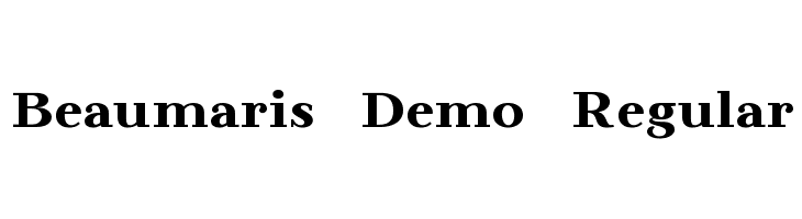 Beaumaris Demo Regular Font