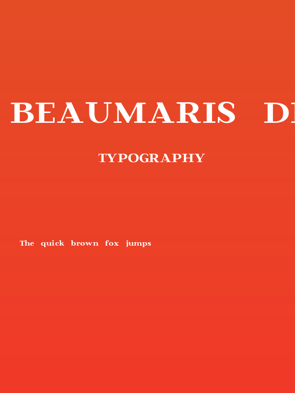 Beaumaris Demo Regular Poster