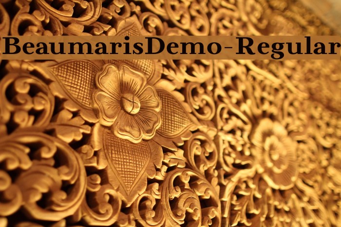 BeaumarisDemo-Regular Font examples