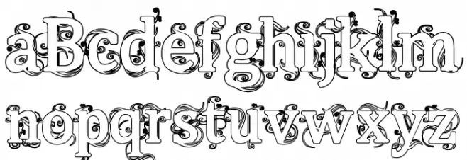 Beauregard Hollow Schriftart Groß