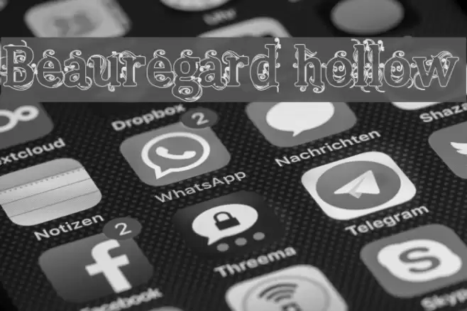 Beauregard Hollow Font examples