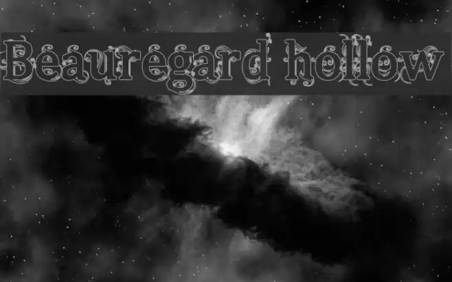 Beauregard Hollow Font examples