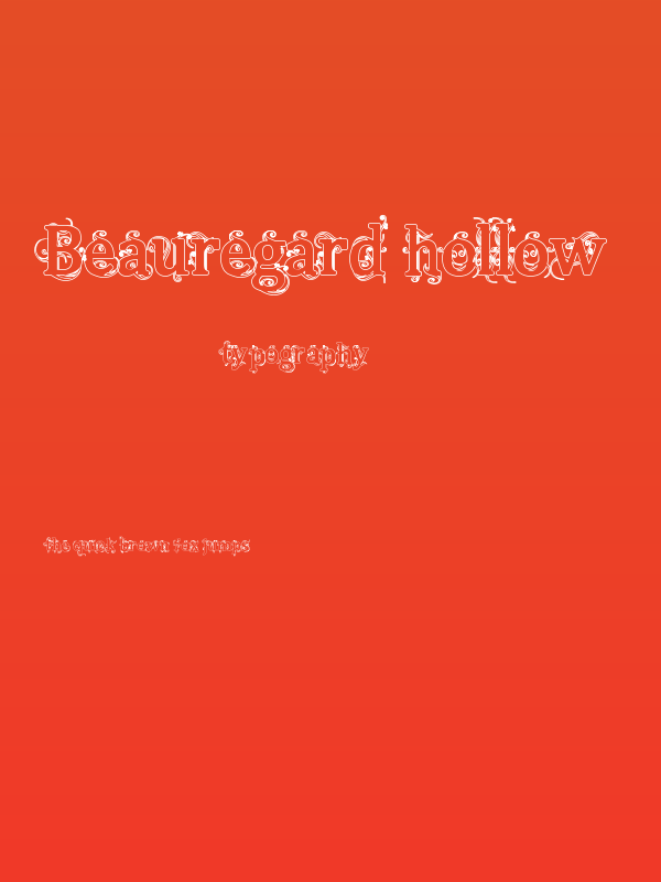 Beauregard Hollow Poster