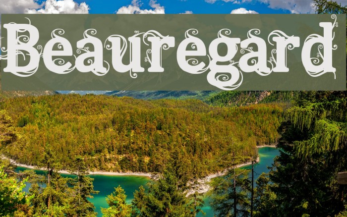 Beauregard Font examples