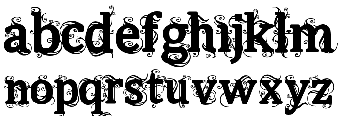 Beauregard Font LOWERCASE