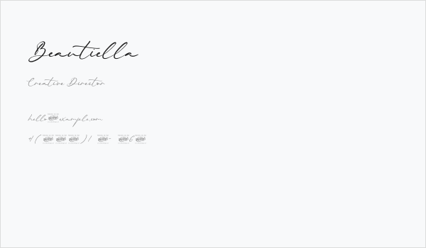 Beautiella Business Card