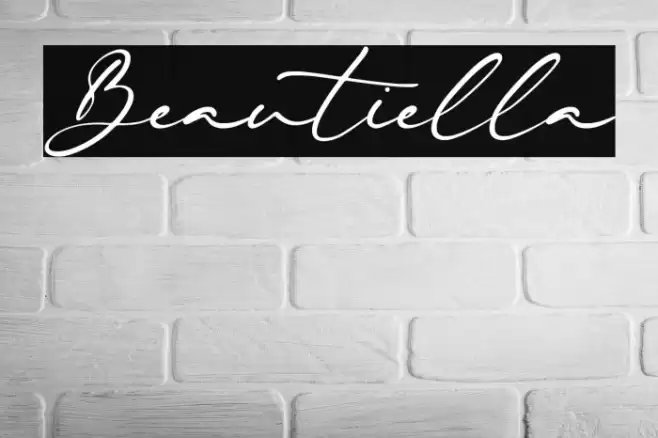 Beautiella Font examples