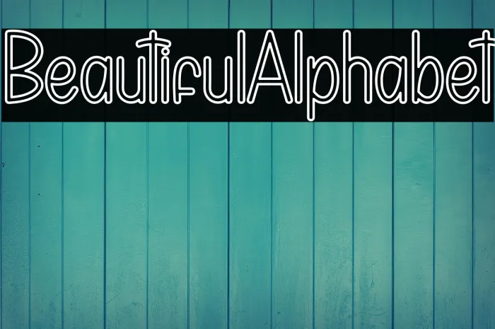Beautiful Alphabet Example 1