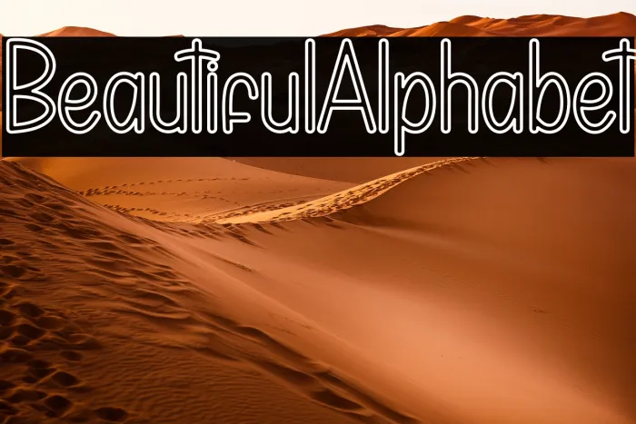 Beautiful Alphabet Example 2