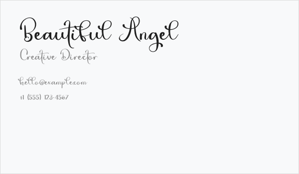 Beautiful Angel Business Card