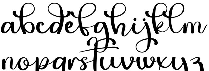 Beautiful Angel Font LOWERCASE