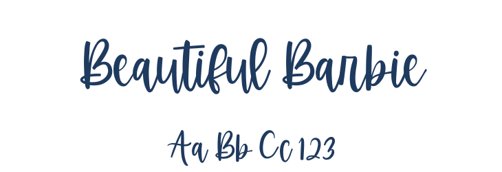 Beautiful Barbie Font Preview