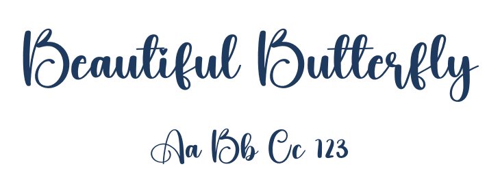 Beautiful Butterfly Font Preview