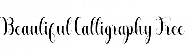 Beautiful Calligraphy Free  नि: शुल्क फ़ॉन्ट्स डाउनलोड