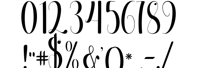 Beautiful Calligraphy Free Font OTHER CHARS