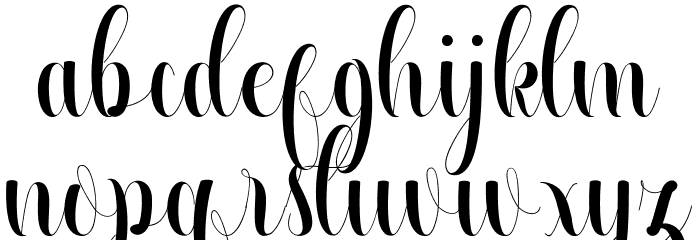 Beautiful Calligraphy Free Font LOWERCASE