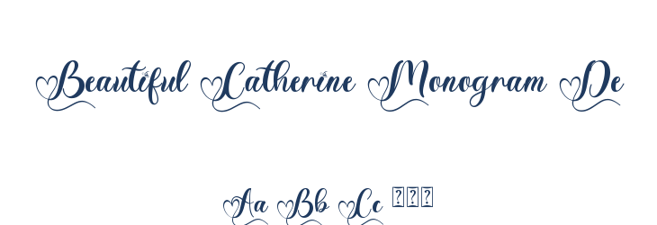 Beautiful Catherine Monogram De Font Preview