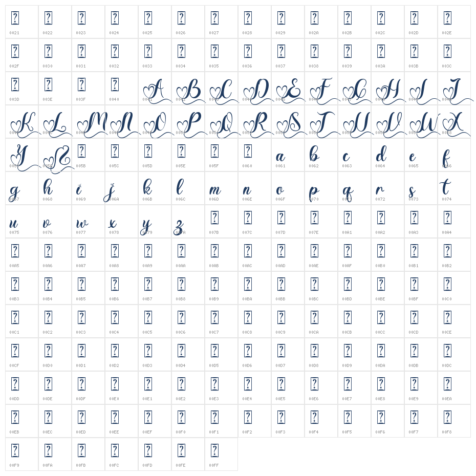 Beautiful Catherine Monogram De Character Map